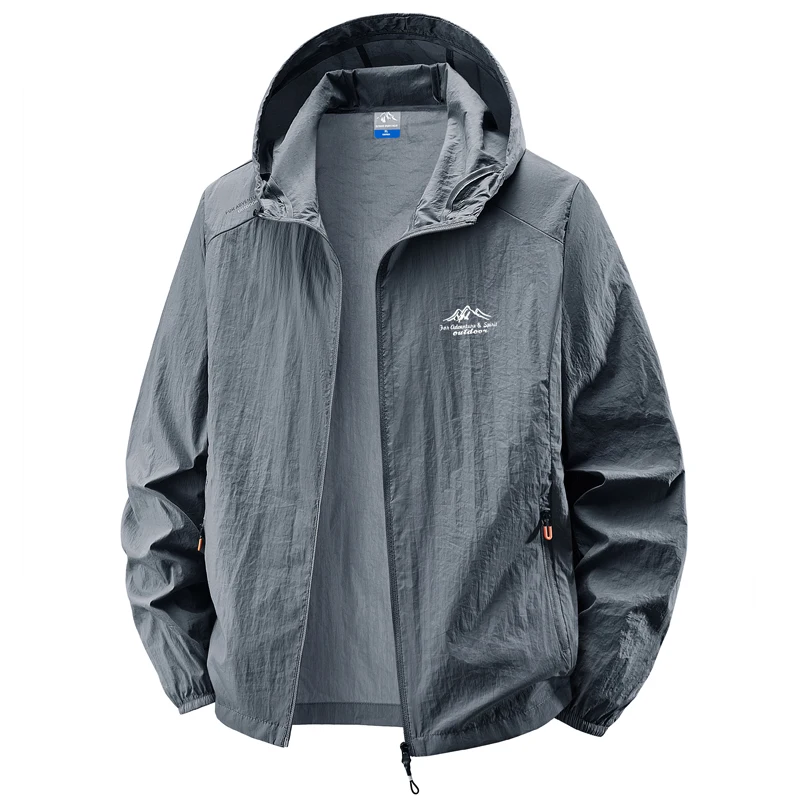 Summer Waterproof Hiking Jackets Men Fishing Cycling Hooded Gym Sports Running Coat Outdoor Sun-Protective Thin Jacket Clothing - Image 6