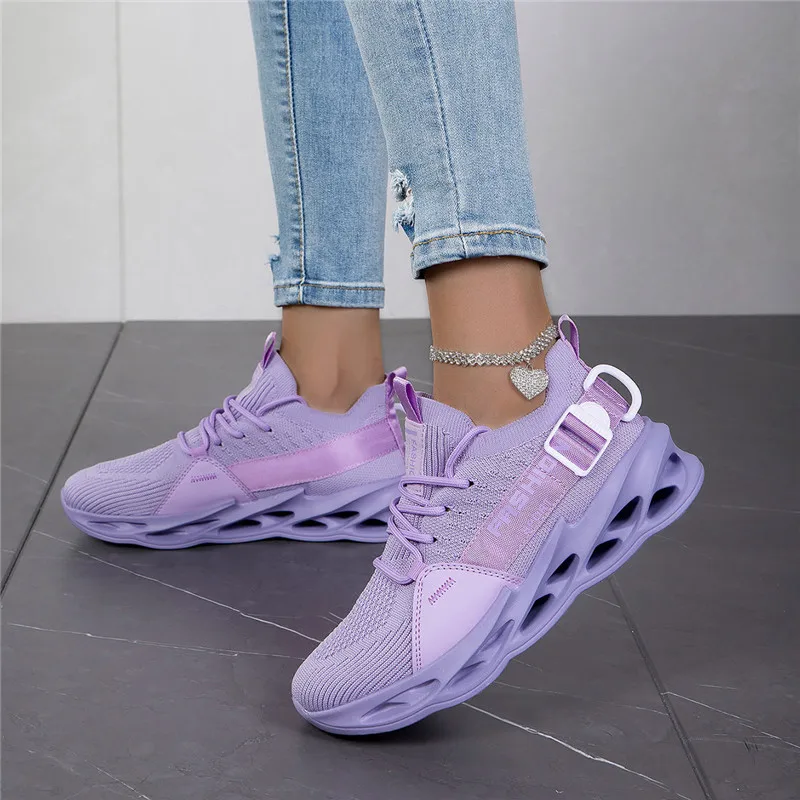 Hot Sale Fashion Purple Casual Sneakers Women Men Blade Running Shoes Big Size 48 Light Breathable Sports Shoes Men Mesh Sneaker - Image 3