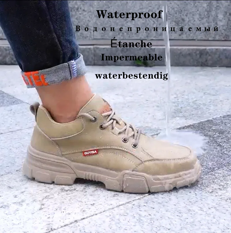 Waterproof Wrok Safety Shoes For Men Summer Breathable Indestructible Boots Non-slip Industrial Construction Shoes Male Footwear - Image 2
