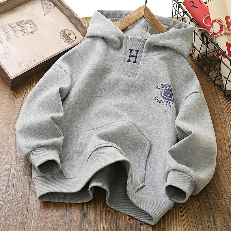 IYEAL Kids Boys' Spring Fashion Sweatshirt 2025 Spring Children's Hooded Top Children's Long sleeved Sweatshirt - Image 4
