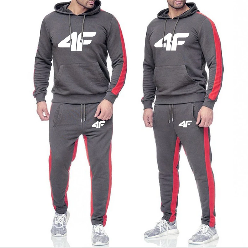 Men Two Piece Outdoors Men's Tracksuit Set Hot Sale Sportswear Sweatpants Hoodie Fashion Comfortable Casual Jogging Single Pants - Image 4