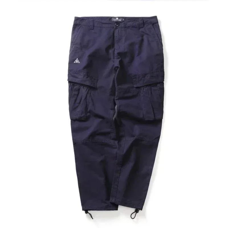 Male Trousers Stretch Loose Khaki Korean Men's Cargo Pants Big Size Aesthetic Harajuku High Quality With Stylish Long - Image 6