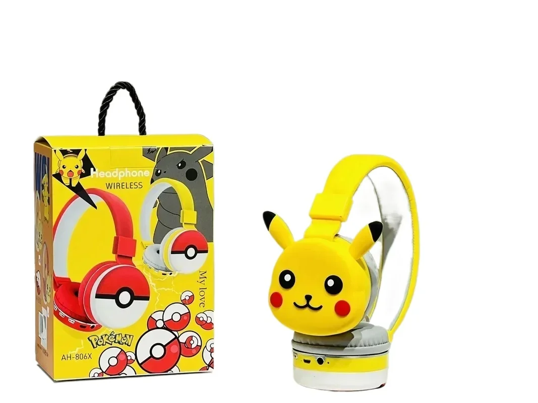 Pocket Monster Pikachu Bluetooth Earphones Wireless Earphones Anime Cartoon High Quality Earphones with Microphone Gift - Image 3
